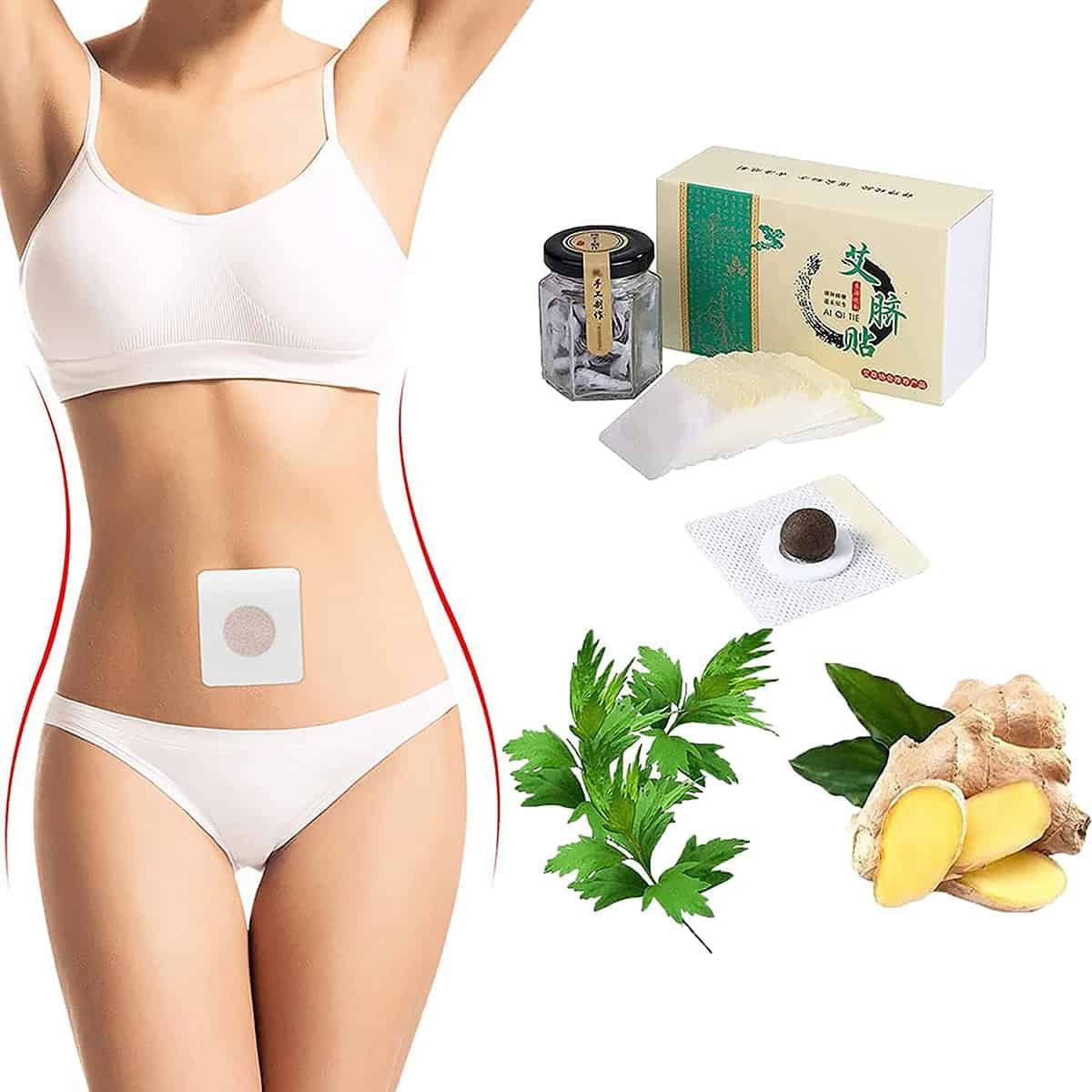Mugwort Belly Patch, Natural Wormwood Essence Pills and Belly Sticker