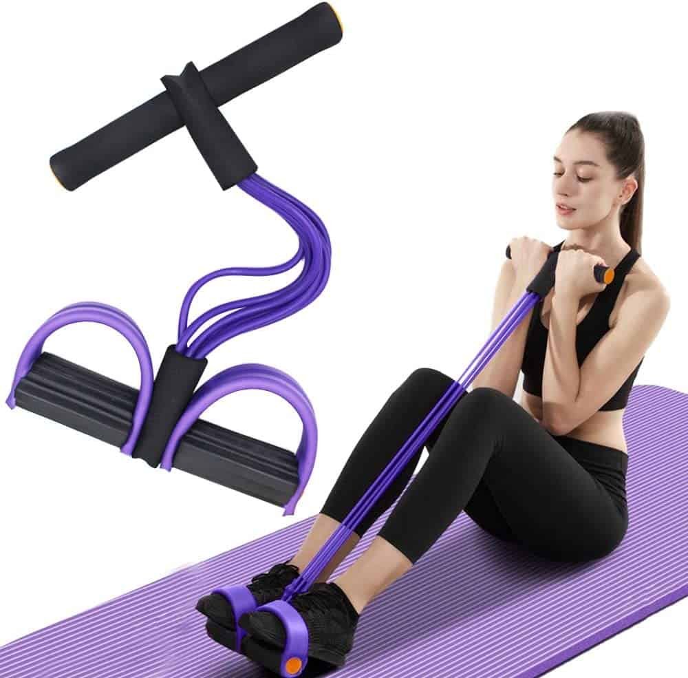 FateFan Multifunction Tension Rope, 6-Tube Elastic Yoga Pedal Puller Resistance Band