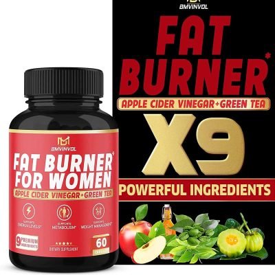 Fat Burner for Women, 9-in-1 Powerful Blend of Apple Cider Vinegar